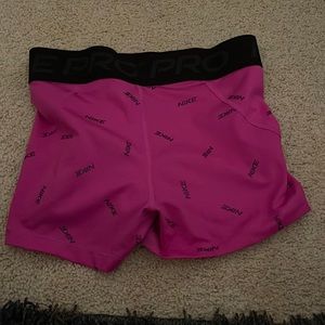 Pink tight nike spandex